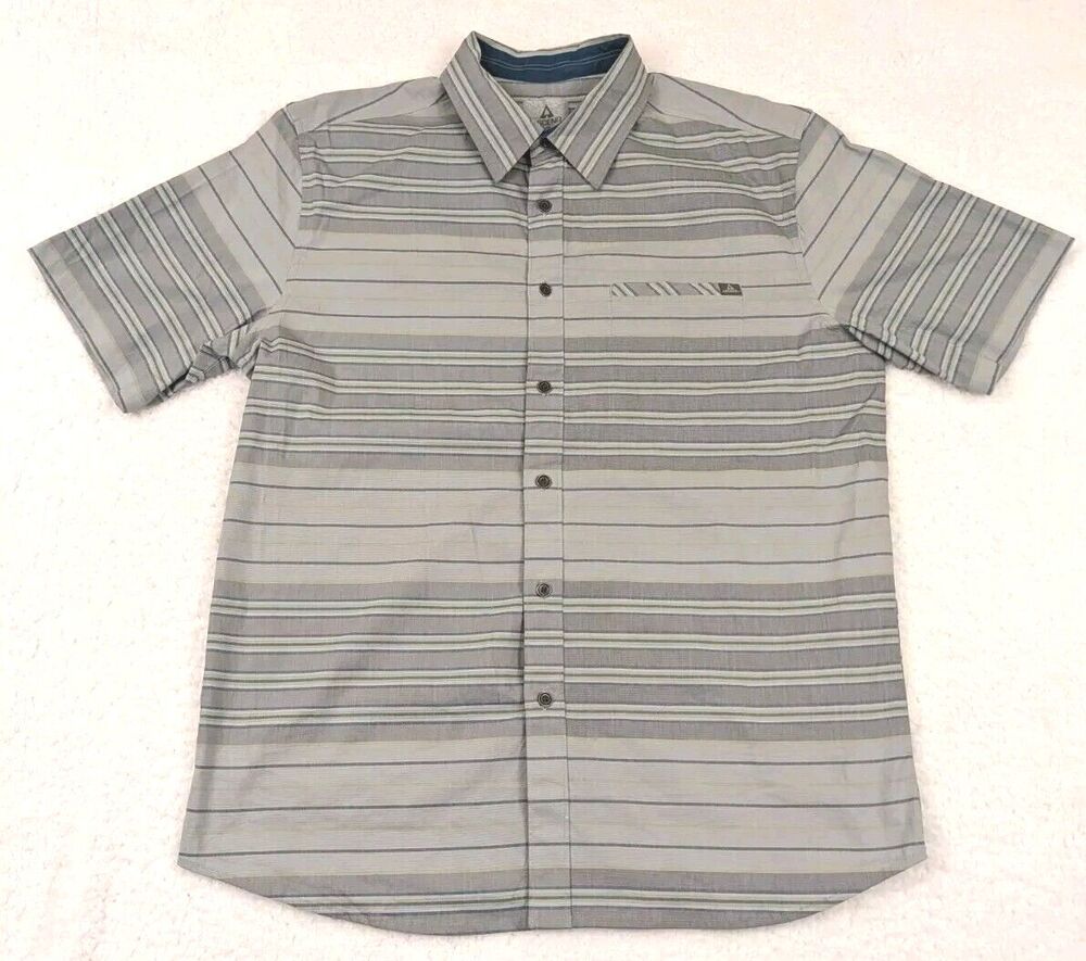 Ascend Shirt Men's XL Green Short Sleeve Button Up Outdoor Shirt 48 Chest